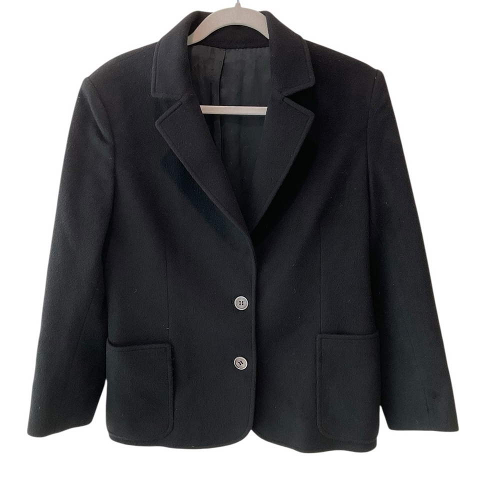 Celine Black Wool Cashmere Blend Blazer Minimalist Tailored Jacket S - Picture 7 of 8